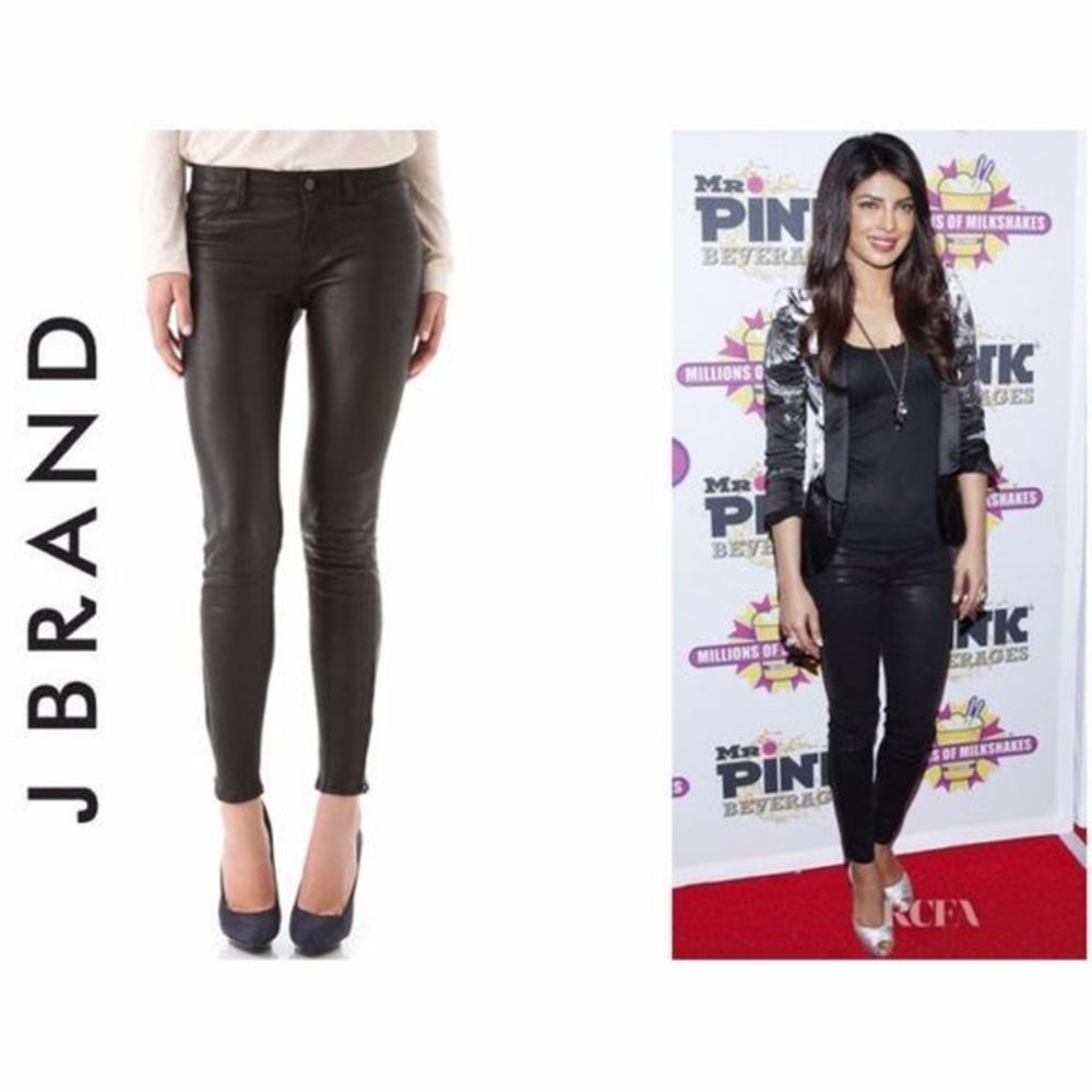 J Brand L8001 Stretch Leather Pant 27 NEW Mid Rise - Picture 1 of 12